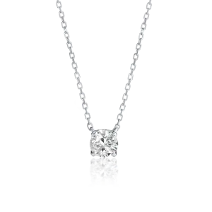 0.3ct Round Diamond Pendant Yellow Gold