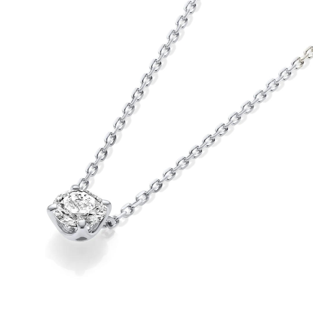 0.3ct Round Diamond Pendant Yellow Gold