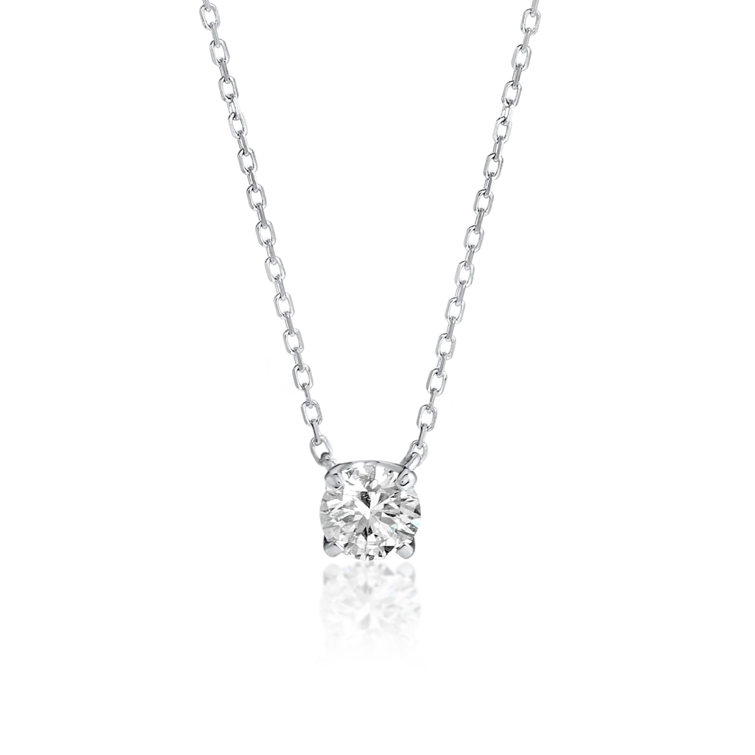 0.3ct Round Diamond Pendant Yellow Gold