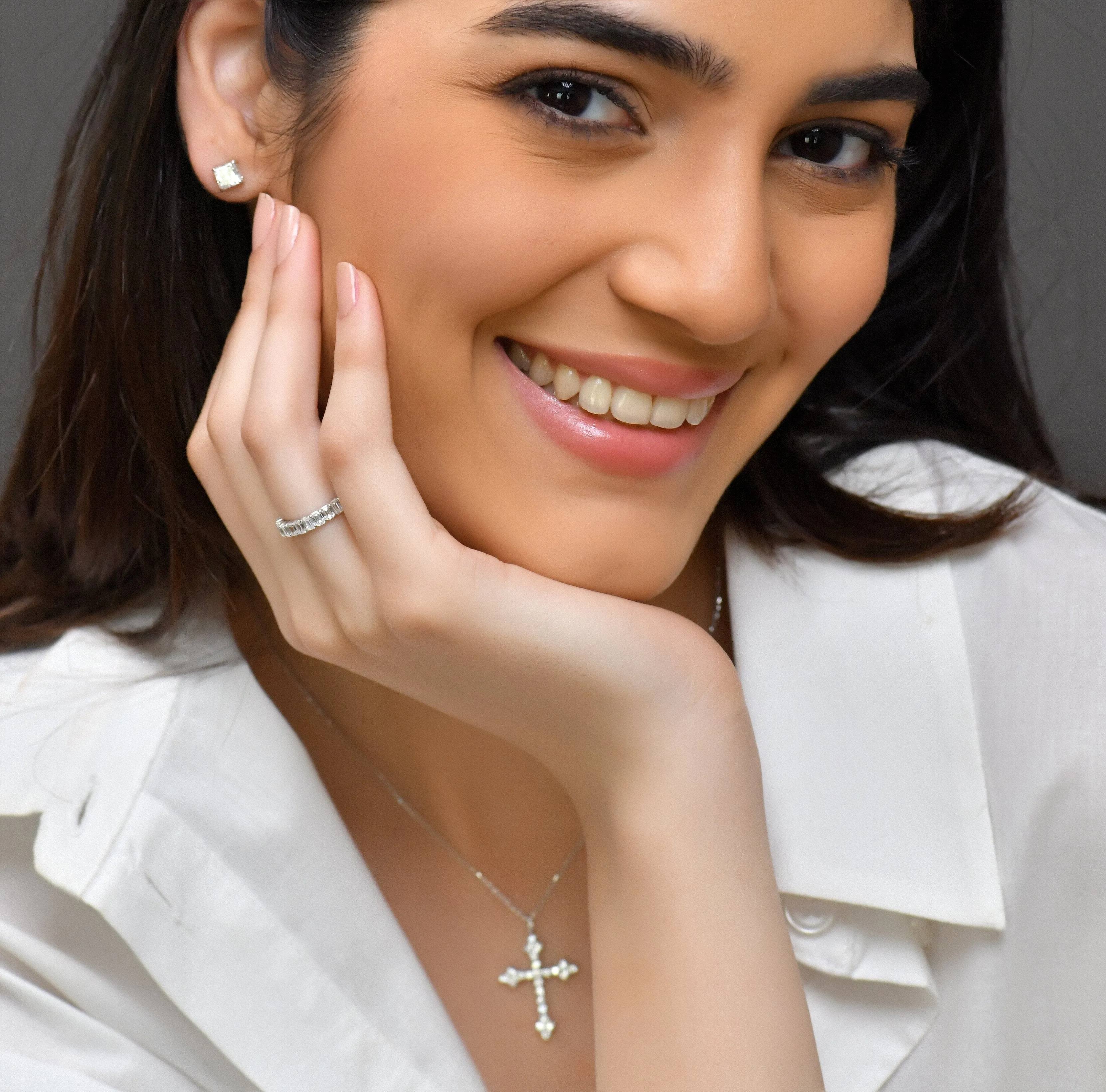 0.79 TW Diamond Cross Pendant