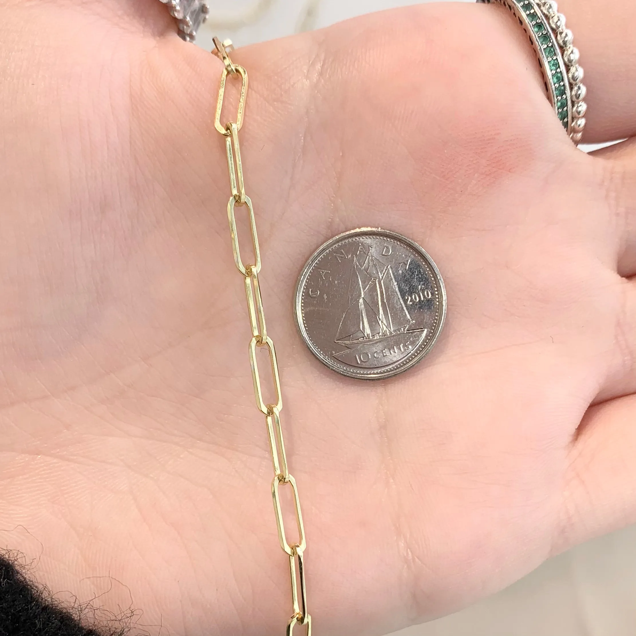 10k Gold Paperclip Chain Necklace