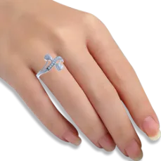 14k (585) White Gold And Diamond Ring For Women