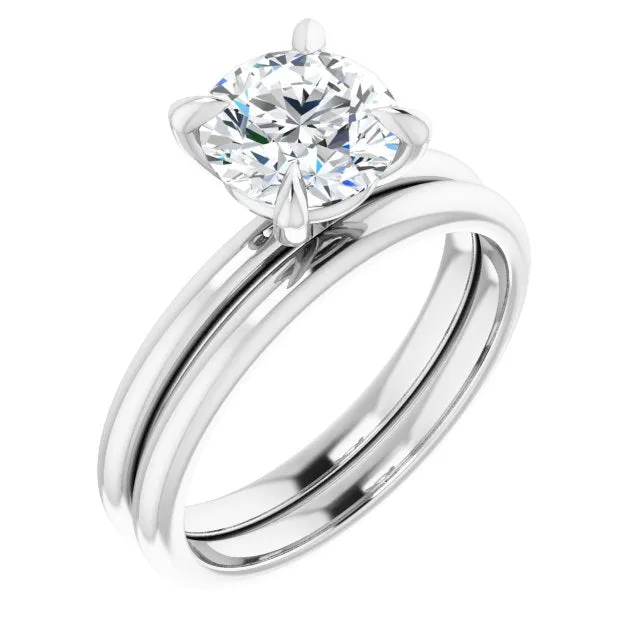14K Gold 4 Claw Prongs Solitaire Engagement Ring Custom