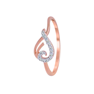 14KT (585) Rose Gold And Diamond Ring For Women