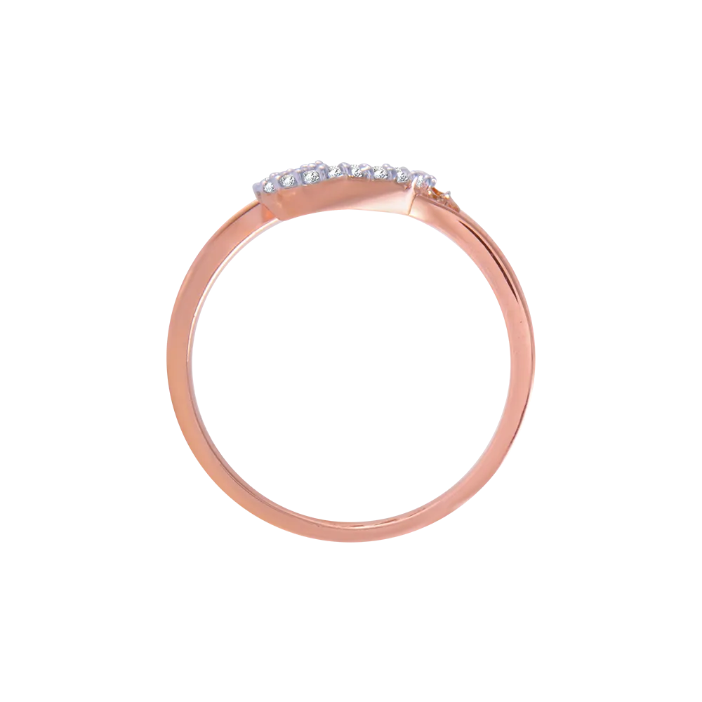 14KT (585) Rose Gold And Diamond Ring For Women