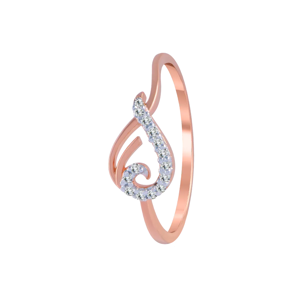 14KT (585) Rose Gold And Diamond Ring For Women