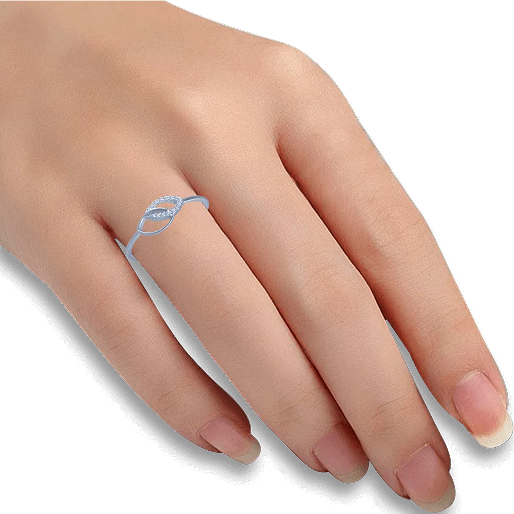 14KT (585) White Gold And Diamond Ring For Women