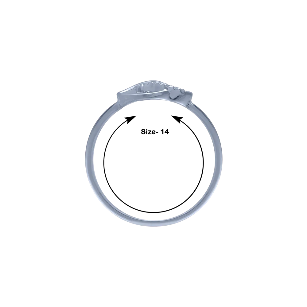 14KT (585) White Gold And Diamond Ring For Women
