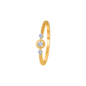 14KT (585) Yellow Gold And Diamond Ring For Women