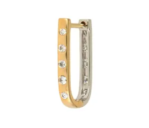 14KYG/WG 0.12CT G SI DIA SINGLE DBL SIDED HOOP