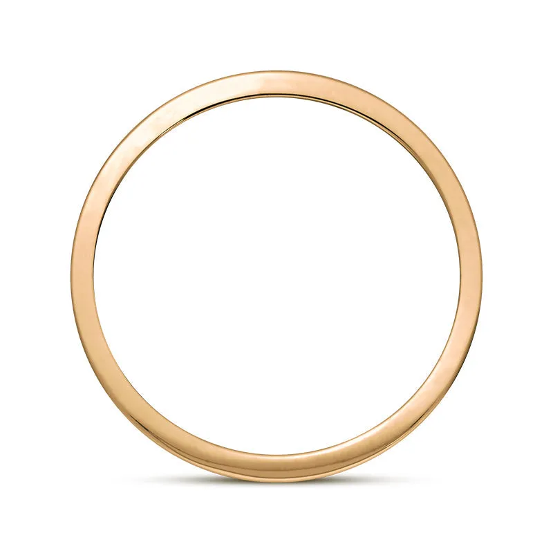 18ct Rose Gold 0.18ct Diamond King's Coronation Hallmark Princess Cut 4mm Ring D