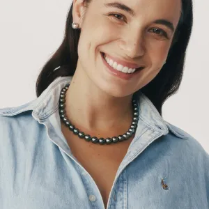 18ct White Gold Tahitian Black Pearl Strand