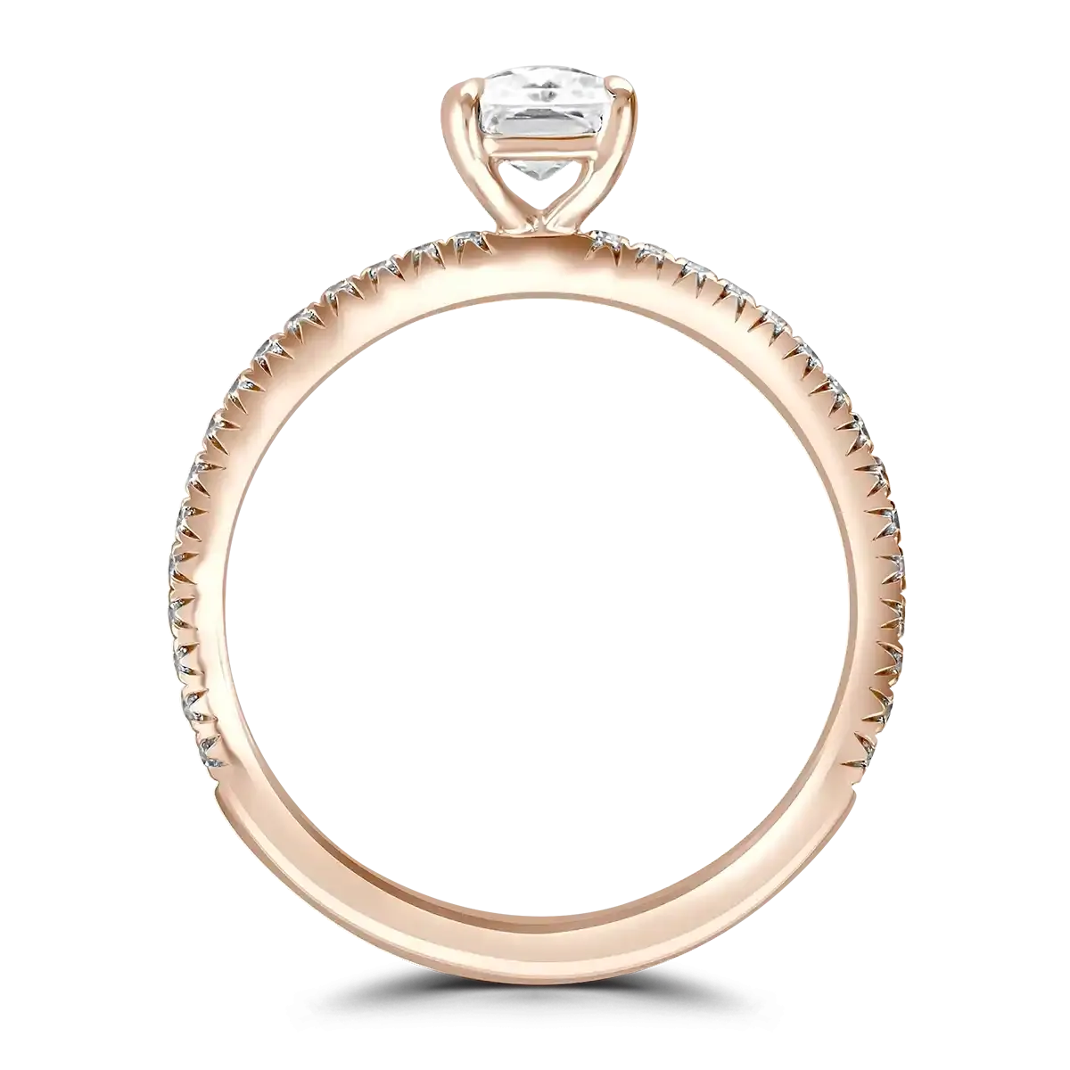18ct Yellow Gold 1.5ct Radiant Cut Laboratory Grown Diamond Solitaire With Diamond Shoulders