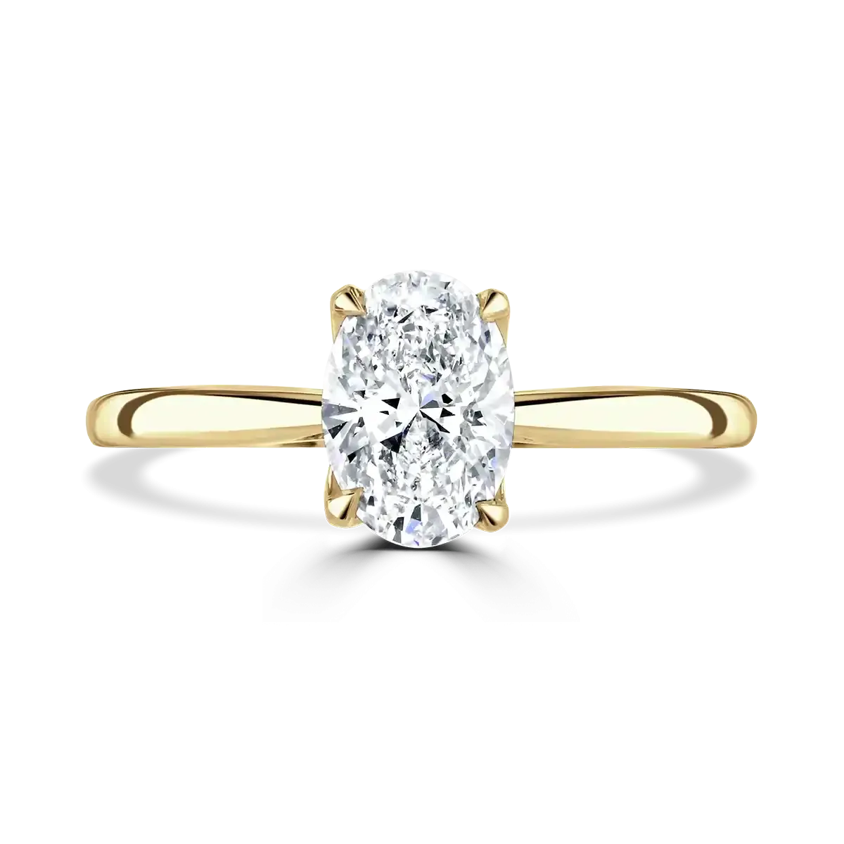 18ct Yellow Gold 1ct Oval Cut Laboratory Grown Diamond Solitaire