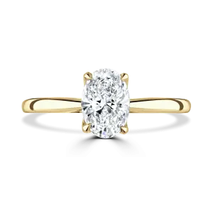 18ct Yellow Gold 1ct Oval Cut Laboratory Grown Diamond Solitaire