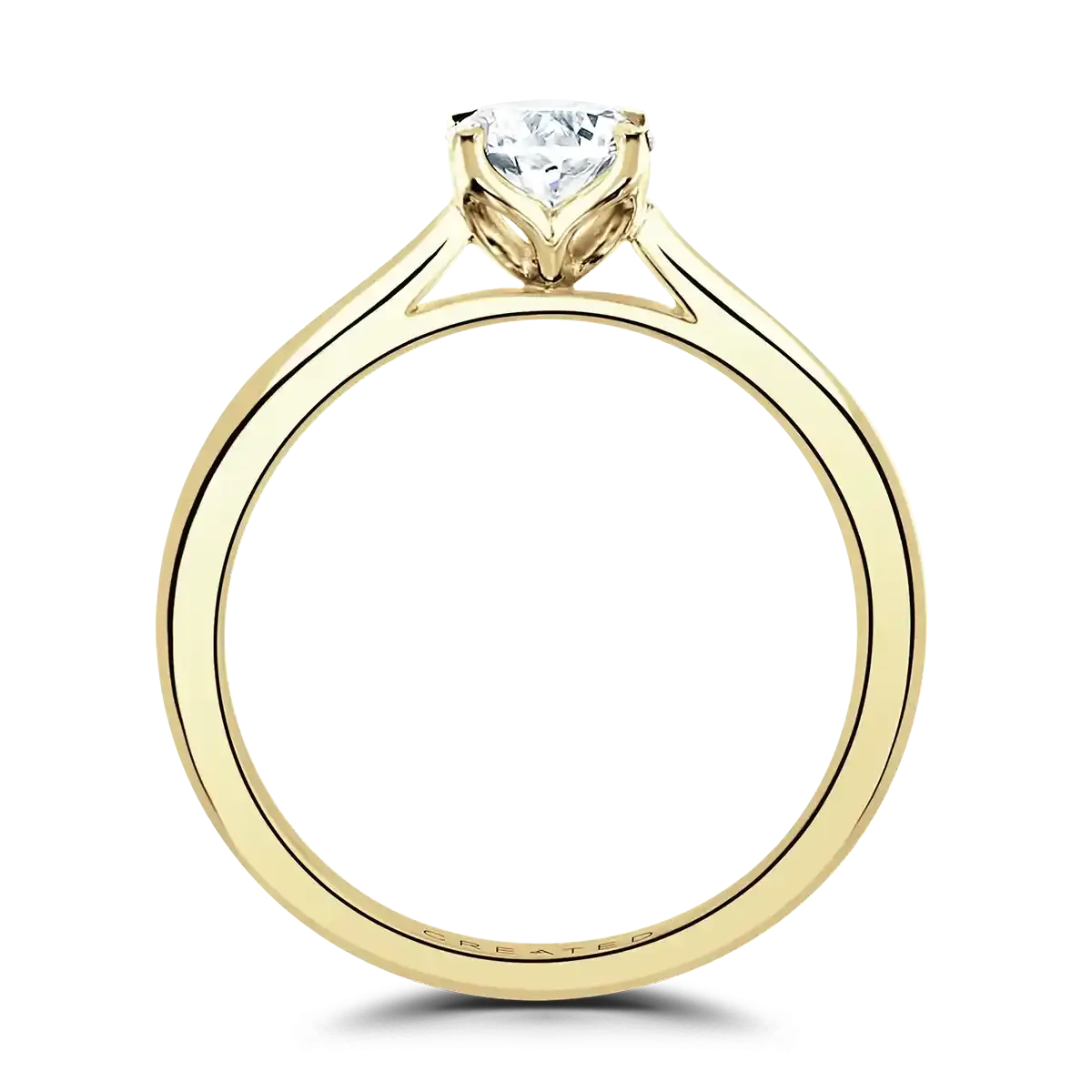 18ct Yellow Gold 1ct Oval Cut Laboratory Grown Diamond Solitaire