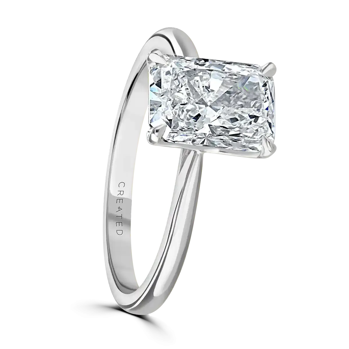 18ct Yellow Gold 1ct Radiant Cut Laboratory Grown Diamond Solitaire