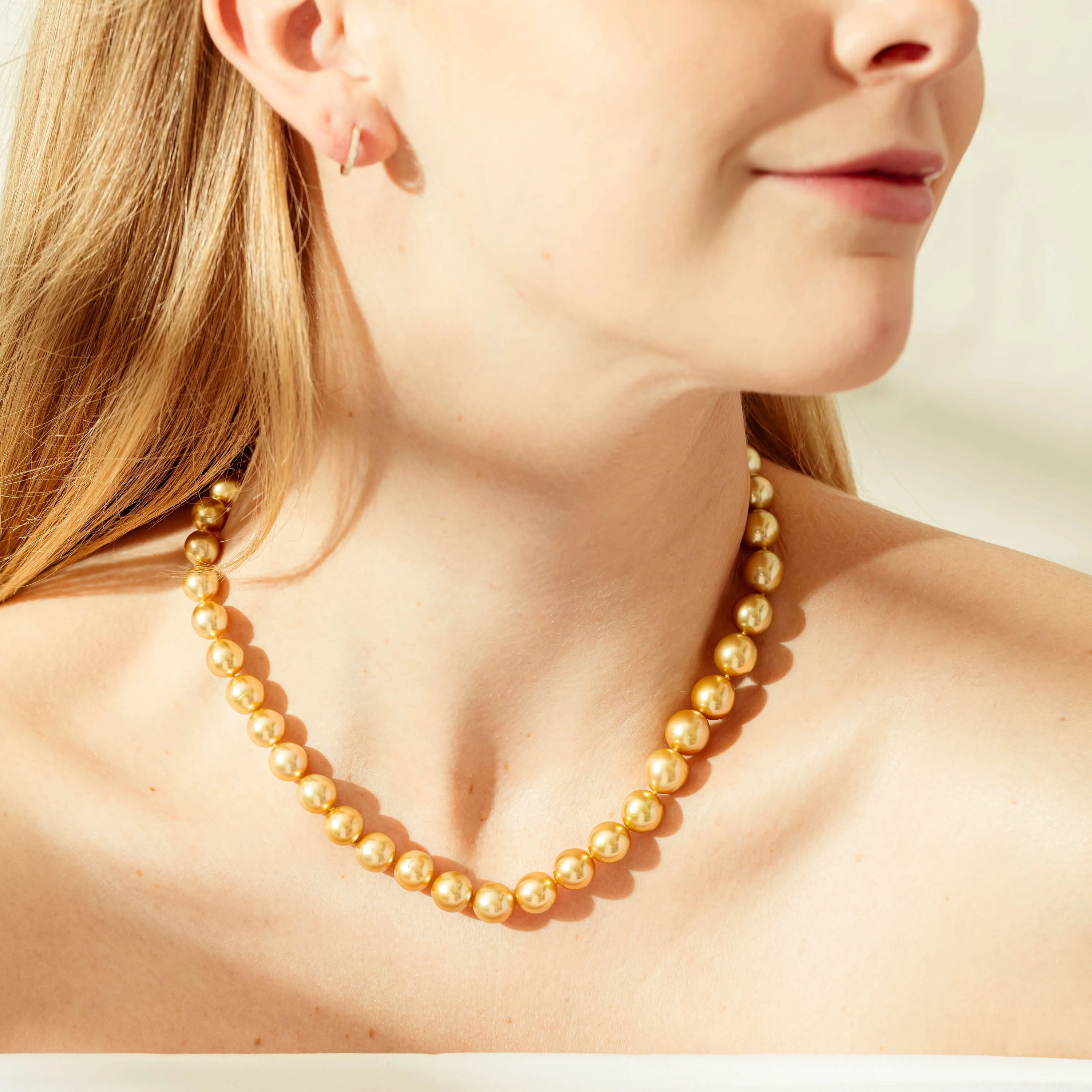 18ct Yellow Gold South Sea Pearl Strand