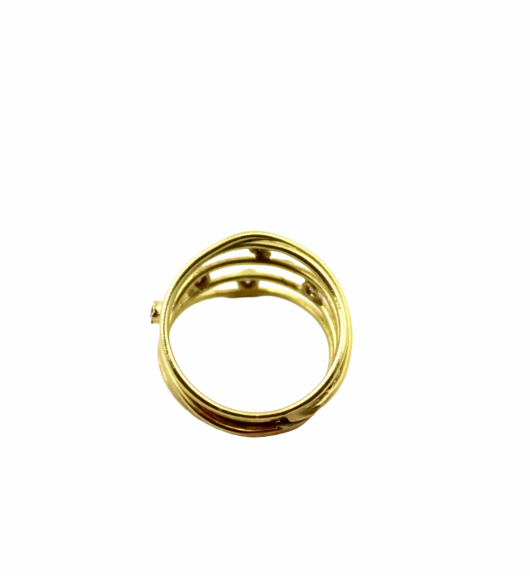 18k Gold Champagne Diamond Open Wrap Ring