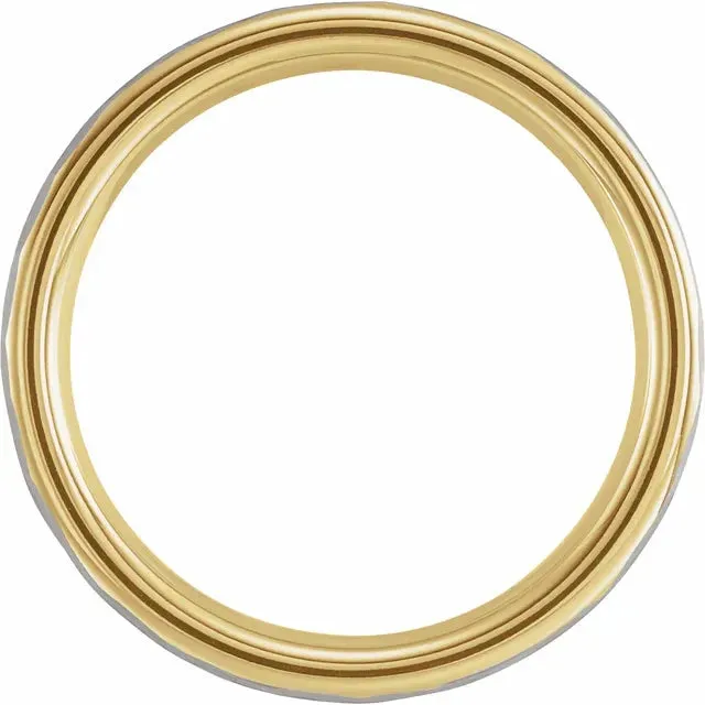 18K Rose Gold PVD 6 mm Hammered Texture Tungsten Band