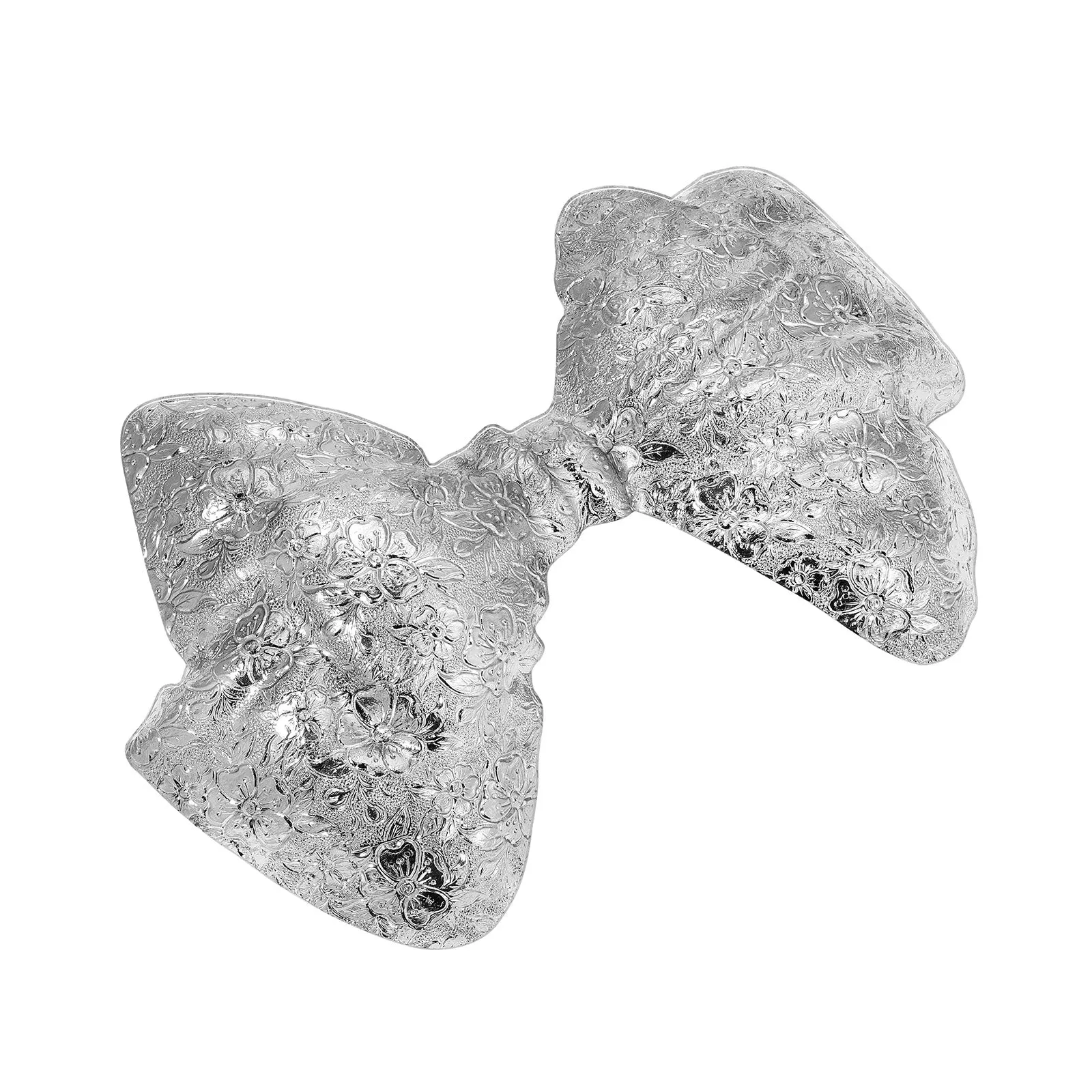 1928 Jewelry Silver Etched Floral Hair Barrette