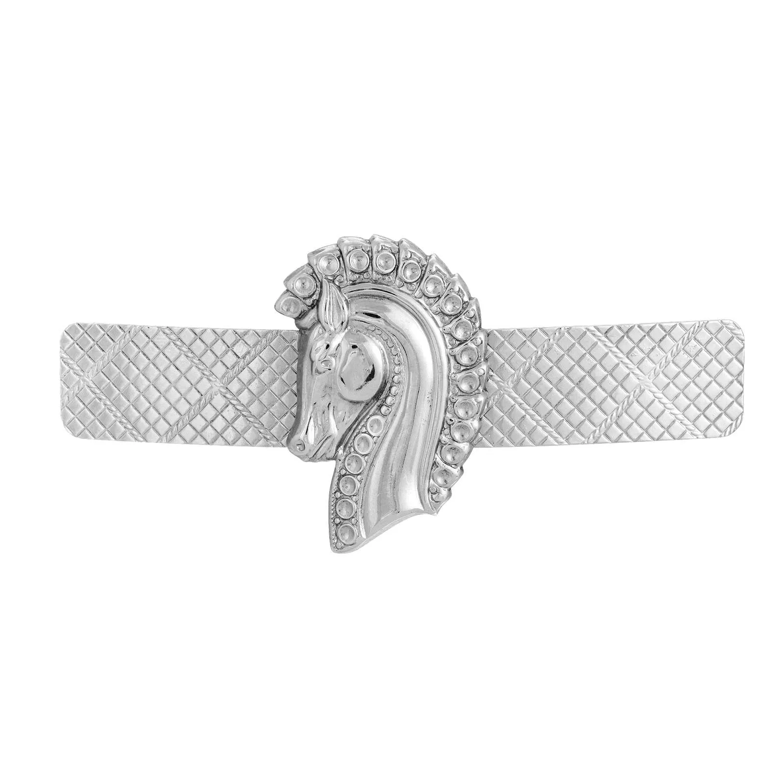 1928 Jewelry Silver Fjord Head Hair Barrette