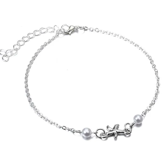 2018 Fashion Vintage Multiple Layers Anklets for Women Elephant Sun Pendant Charms Rope Chain Beach Summer Foot Ankle Bracelet