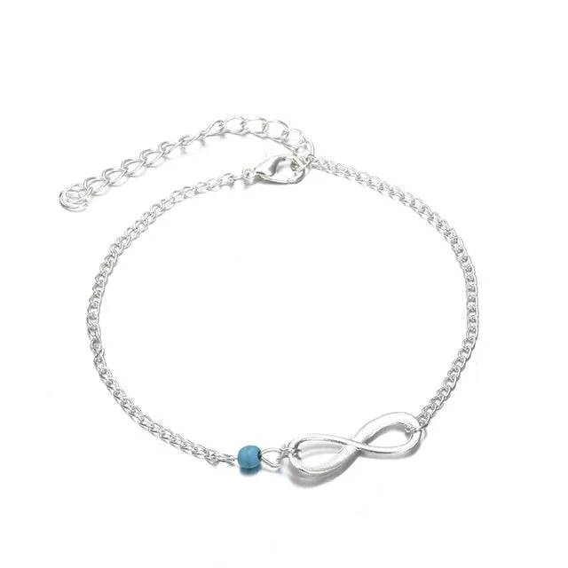 2018 Fashion Vintage Multiple Layers Anklets for Women Elephant Sun Pendant Charms Rope Chain Beach Summer Foot Ankle Bracelet