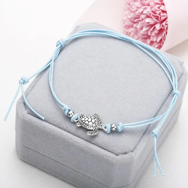 2018 Fashion Vintage Multiple Layers Anklets for Women Elephant Sun Pendant Charms Rope Chain Beach Summer Foot Ankle Bracelet
