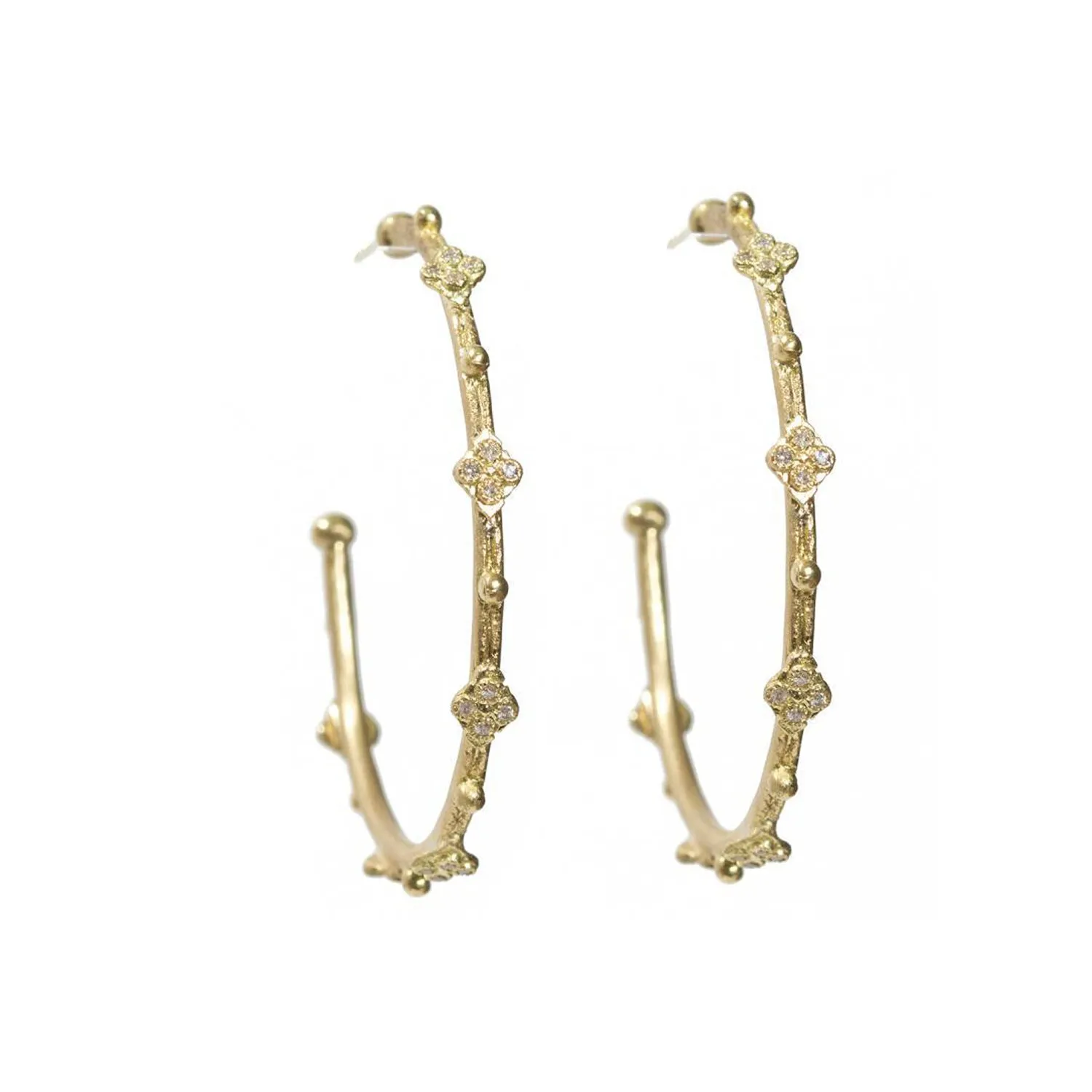 35mm Diamond Hoop Earrings