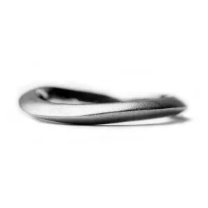 3mm Wavy Silver Shell Band