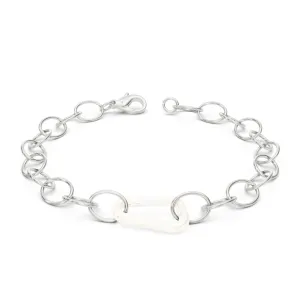 6.3mm Silver Link Chain Hinge Bracelet
