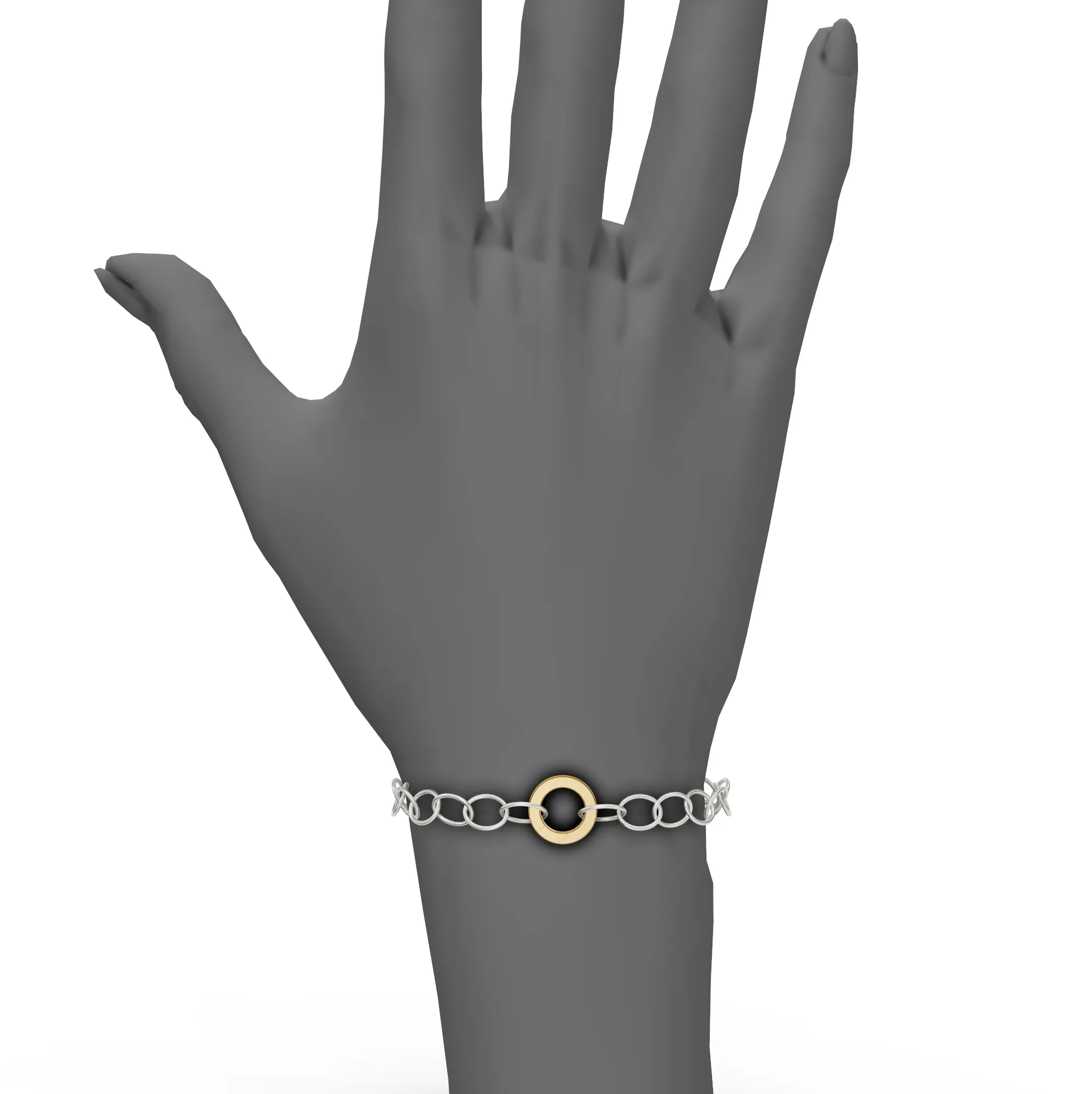 6.3mm Silver Link Chain Hinge Bracelet