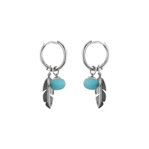 925 Silver Plated Earrings Assembled with Turquoise