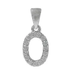 925 Sterling Silver CZ Initial Necklace