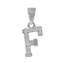 925 Sterling Silver CZ Initial Necklace