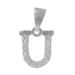 925 Sterling Silver CZ Initial Necklace
