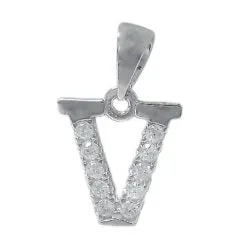 925 Sterling Silver CZ Initial Necklace