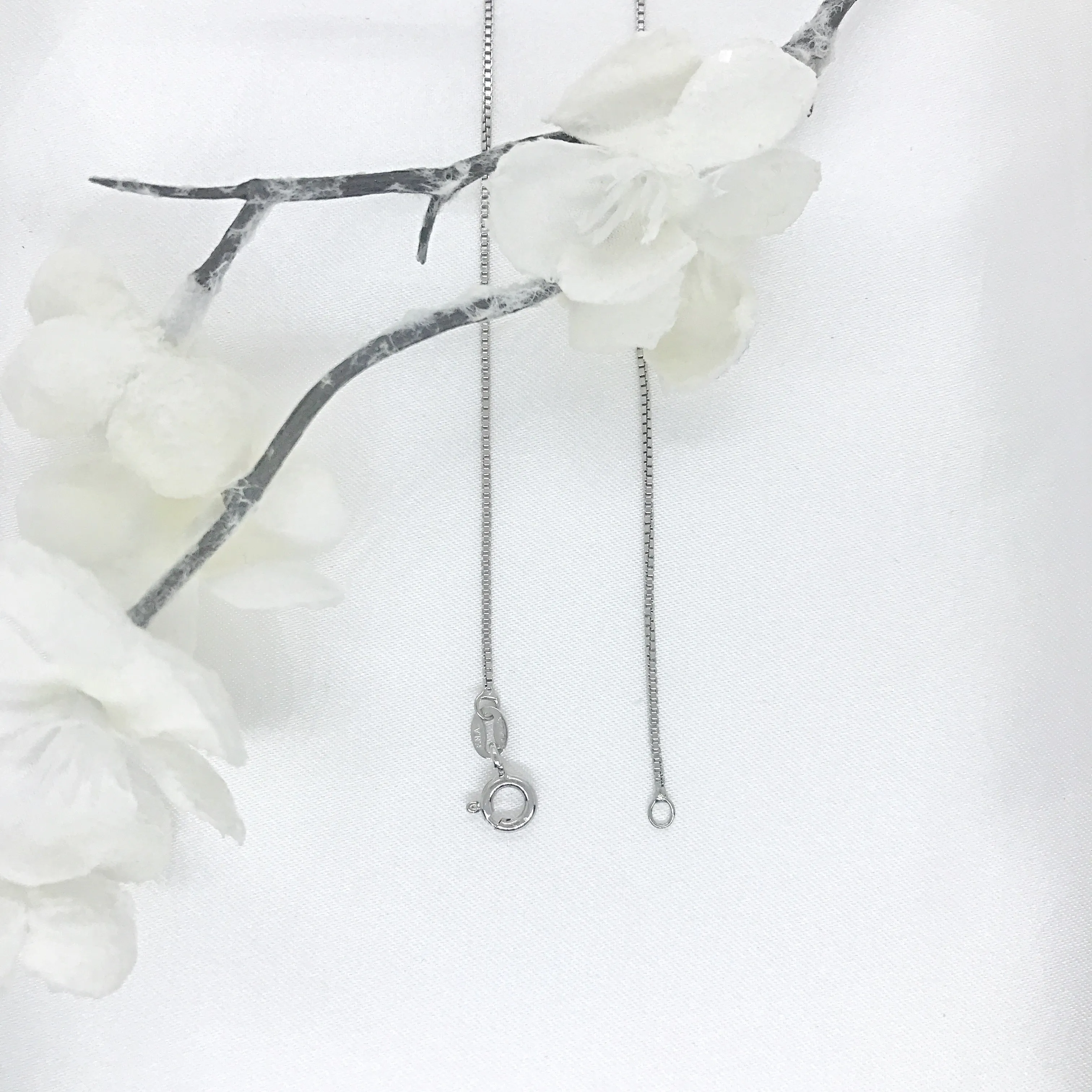 925 Sterling Silver CZ Initial Necklace