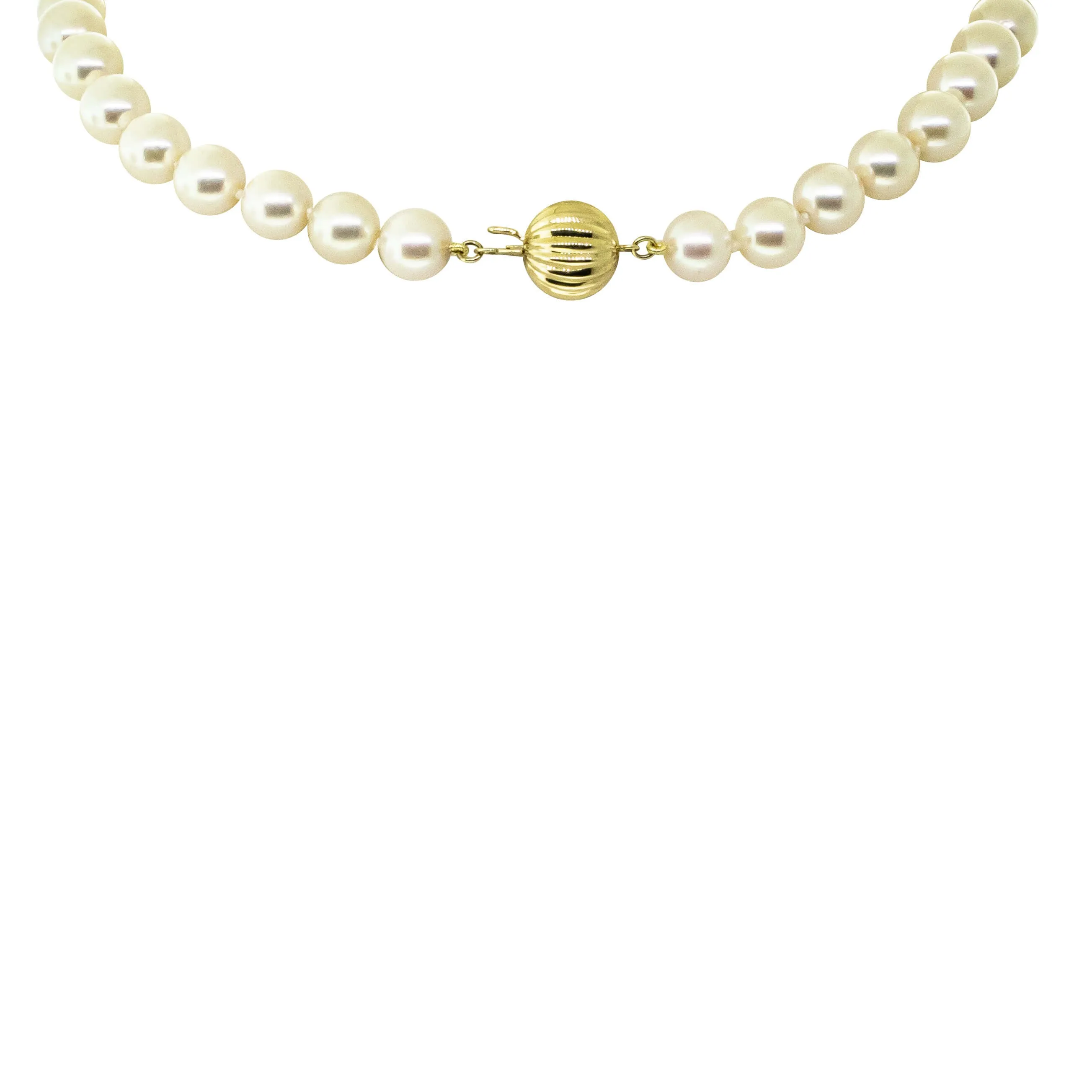 9ct Yellow Gold Akoya Pearl Strand