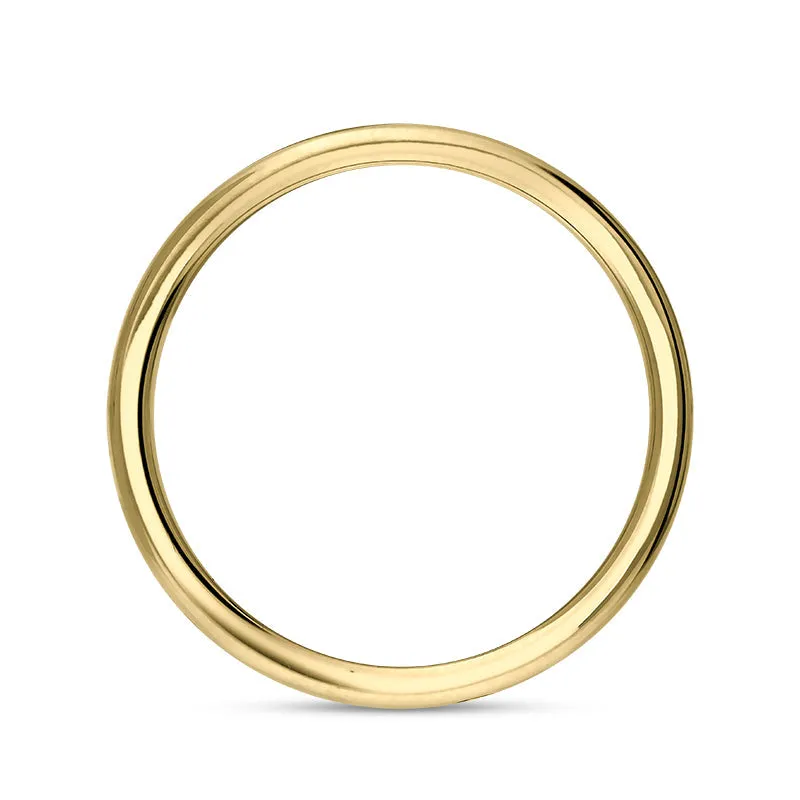 9ct Yellow Gold Turquoise King's Coronation Hallmark 5mm Ring D