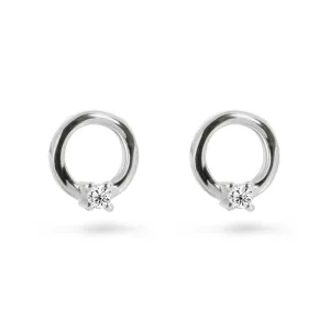 9k White Gold HSI Diamond Stud Earrings