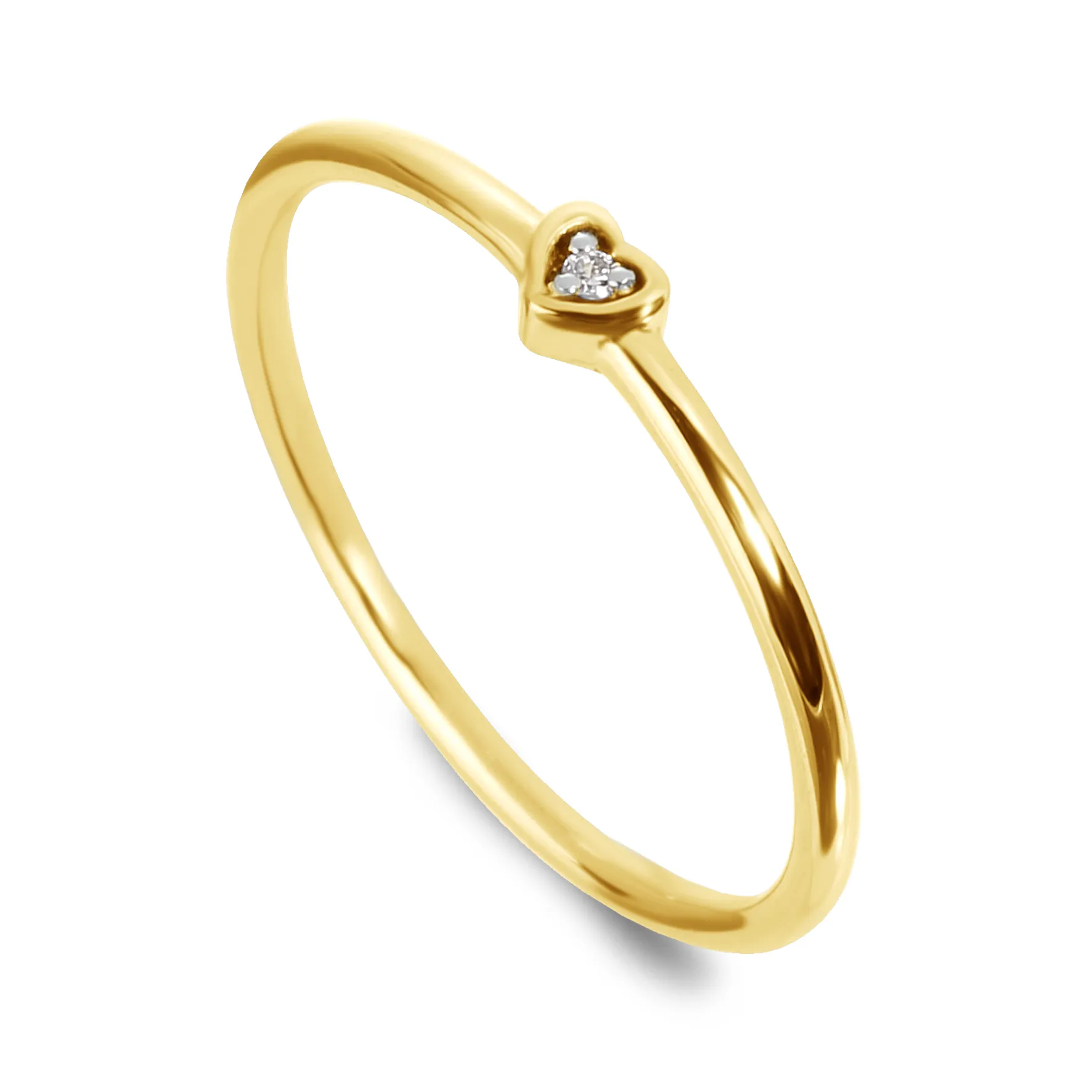 9k Yellow Gold Ring Set with HSI Diamonds