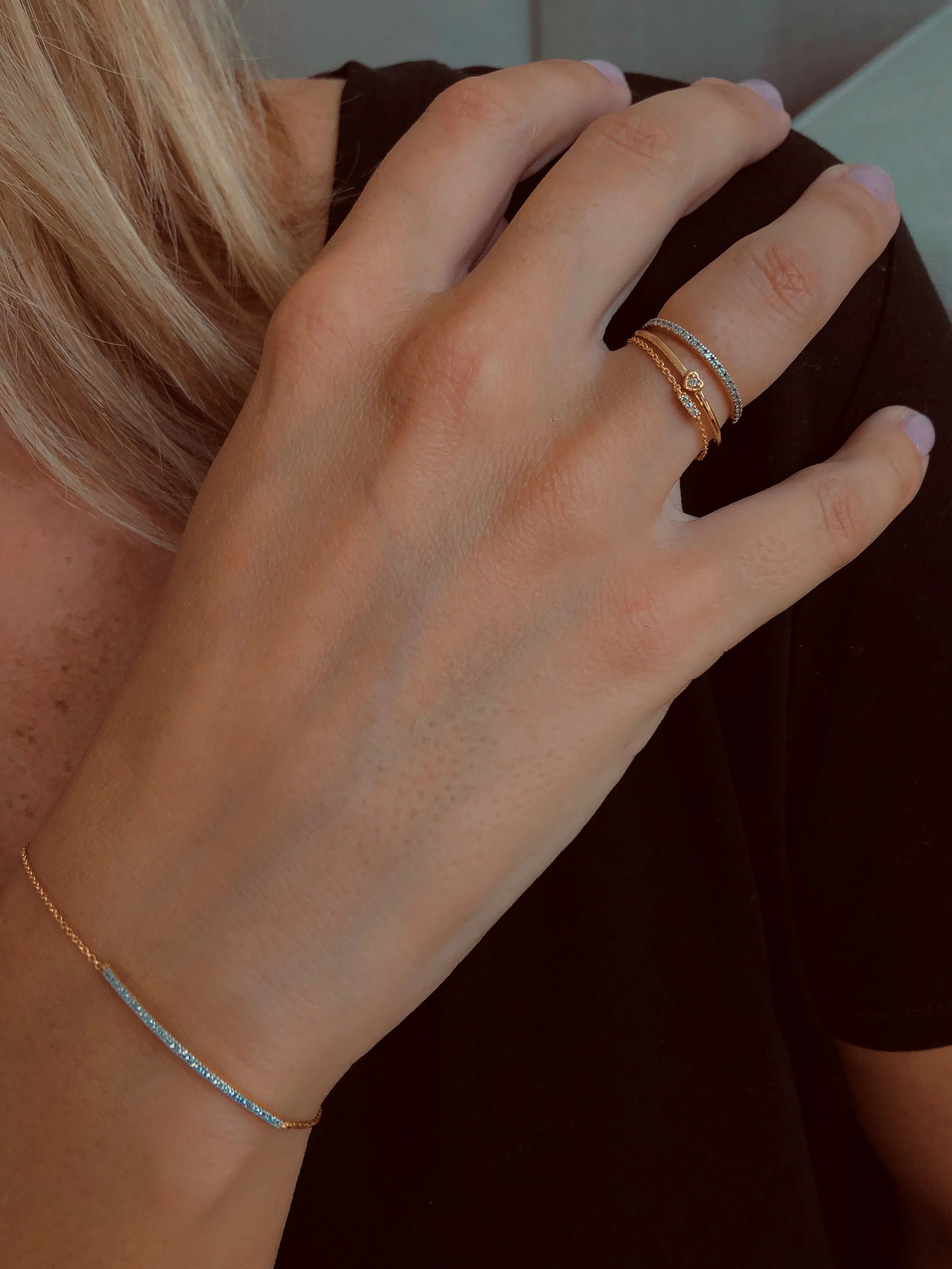 9k Yellow Gold Ring Set with HSI Diamonds