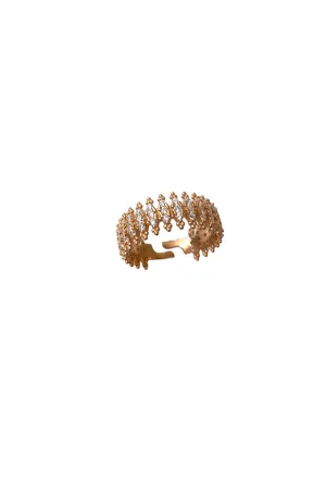 Adjustable Queen Ring in 926 Sterling Silver Rose Gold Plated