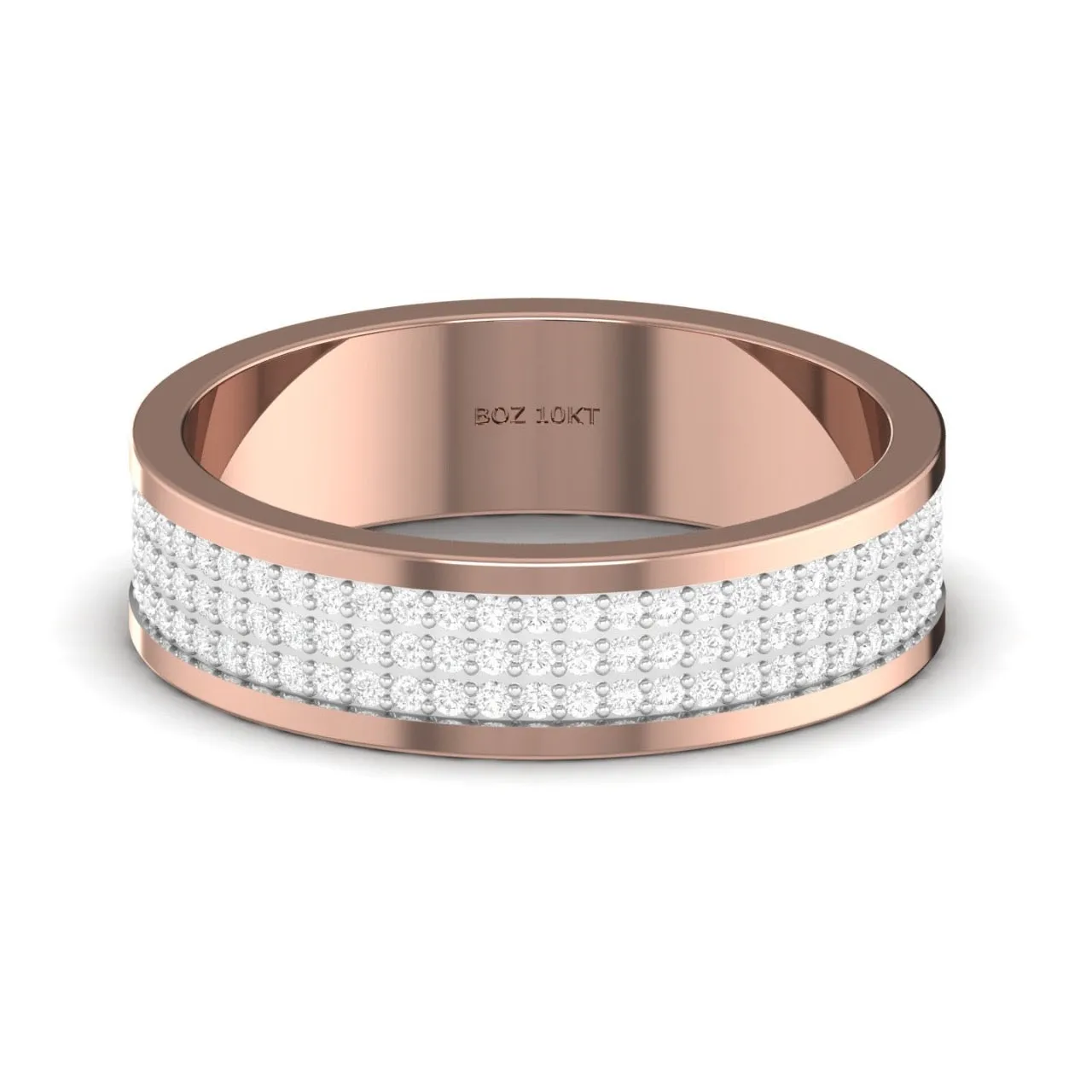 Alexx Diamond Band in 18K Gold