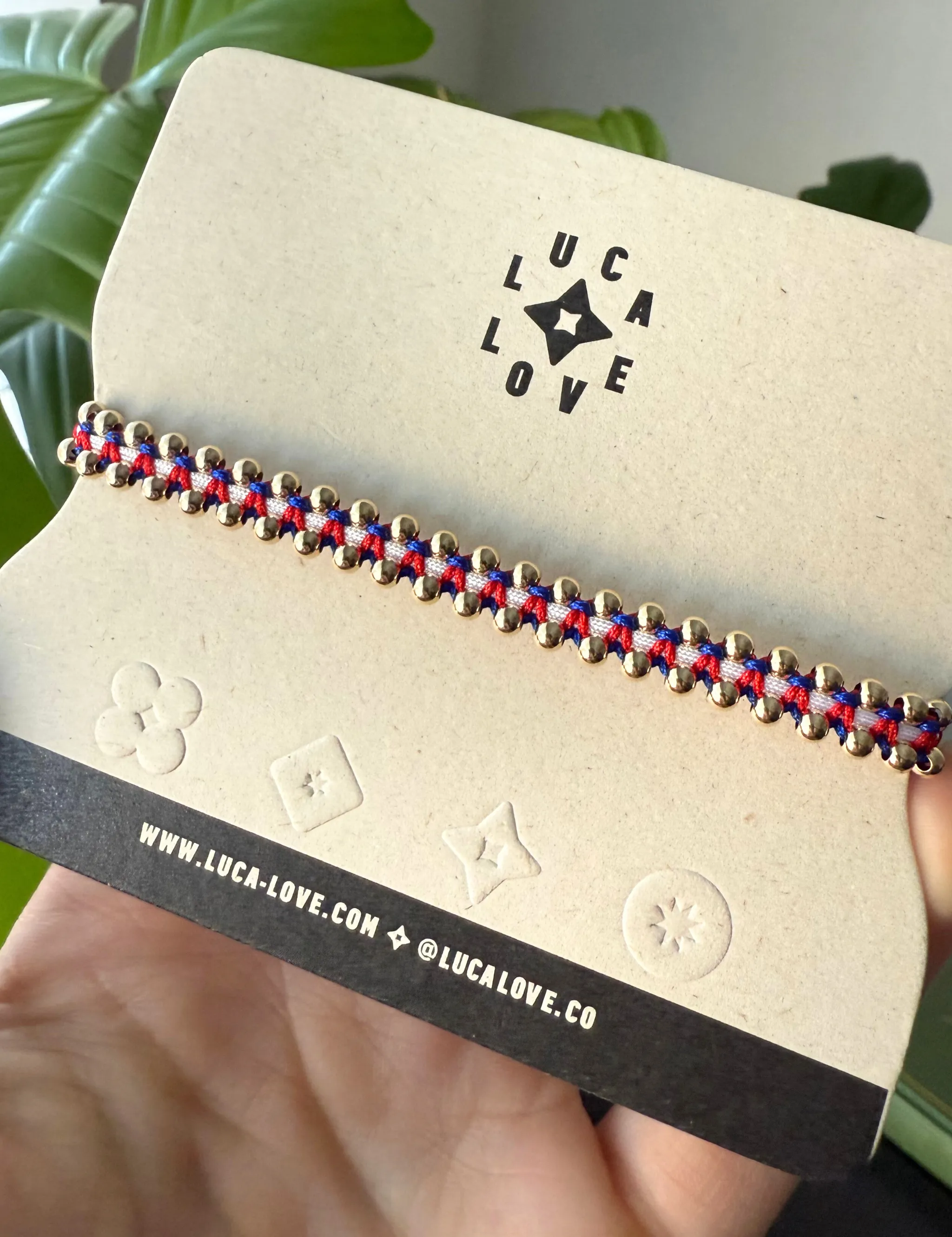 Ally 18k Gold-Filled Bracelet ??Red, White & Blue