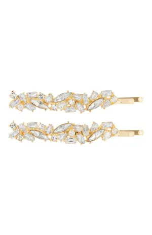 Alma Bobby Pin Set - Crystal/Gold