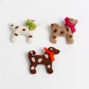 Amica Felt Spotty Dog Brooch