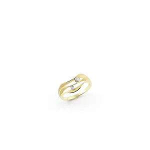 Annamaria Cammilli 18ct Lemon Bamboo & Diamond Dune Atolli Series Ring